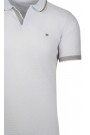 Man’s white t-shirt polo