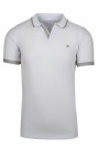 Man’s white t-shirt polo