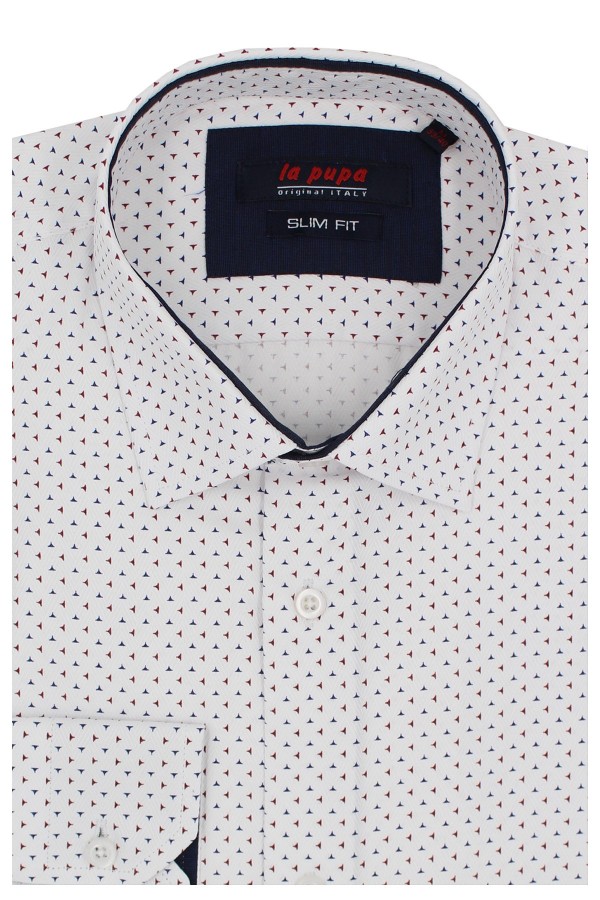 Man's white-blue  shirt