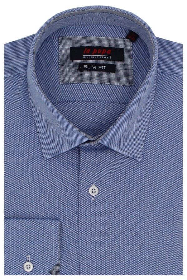 Man's ciel shirt with textured weave slim fit