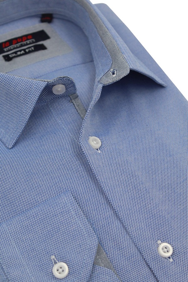 Man's ciel shirt with textured weave slim fit