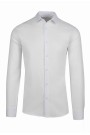 Man’s white shirt with textured weave mixed wool      