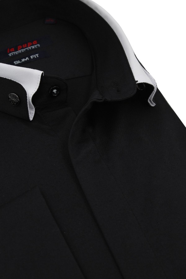 Man’s black  wedding shirt