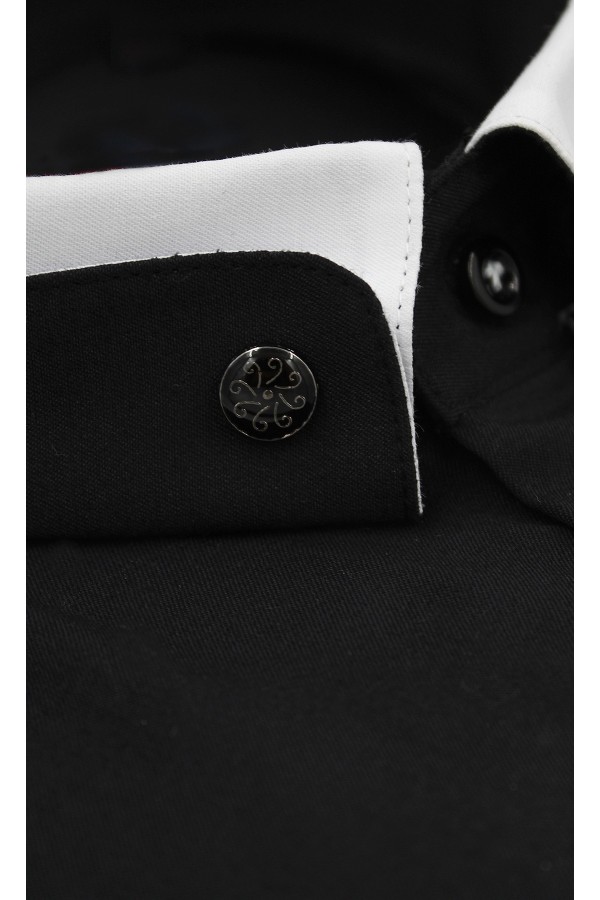 Man’s black  wedding shirt