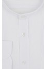 Man's white linen shirt mao