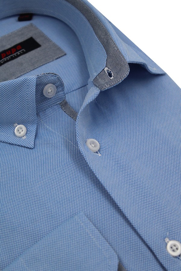  Man’s ciel shirt with textured weave 