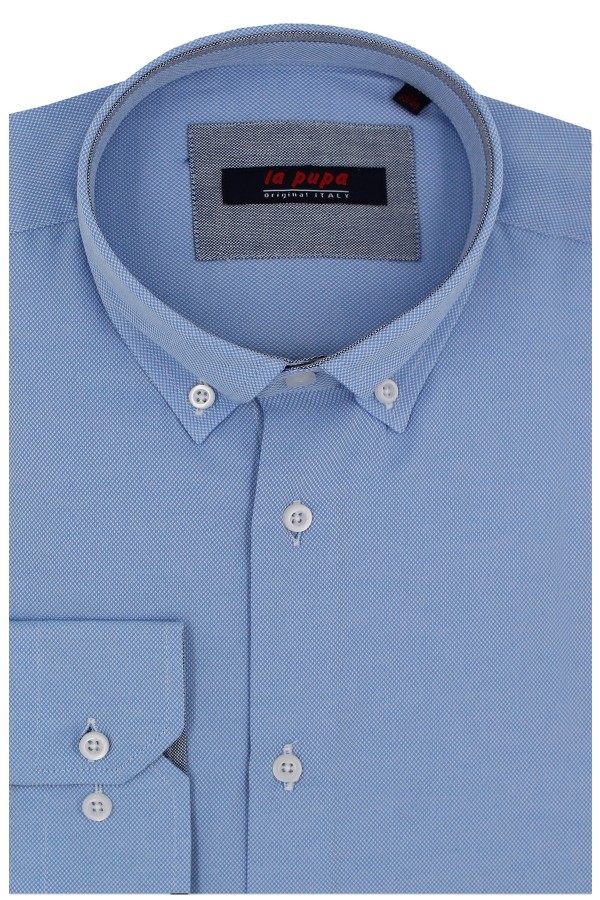  Man’s ciel shirt with textured weave 