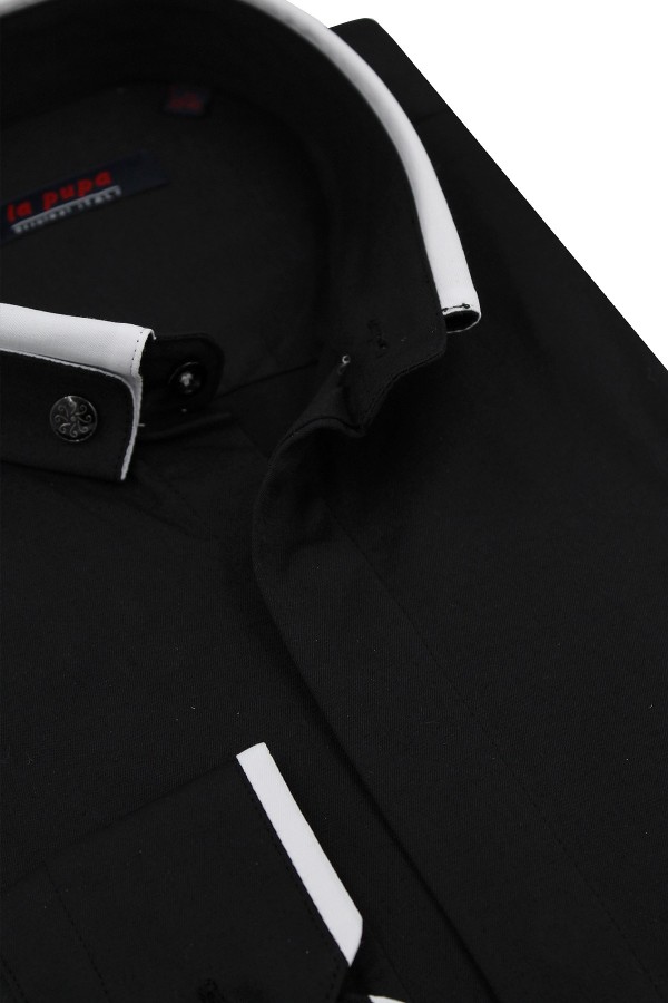 Man’s black wedding shirt               