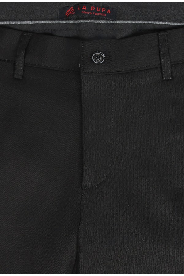 Man's black pants chinos