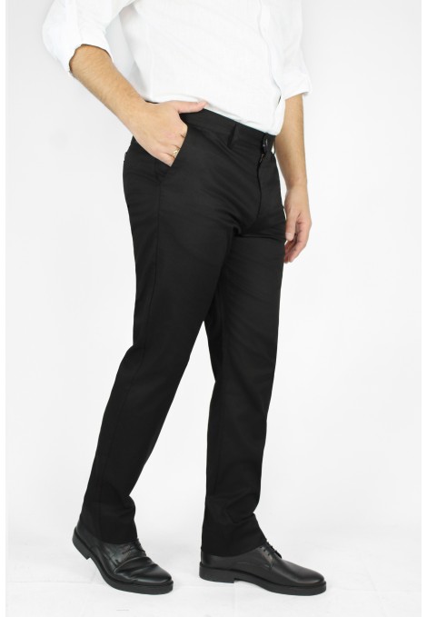 Man's black pants chinos