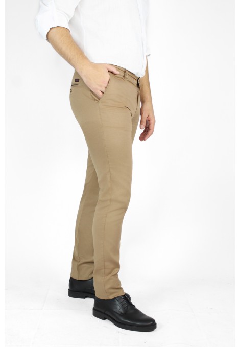 Man's brown pants chino slim fit