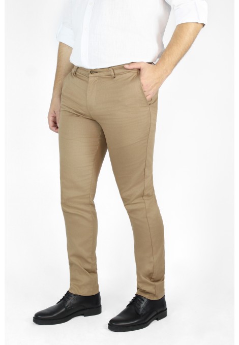 Man's brown pants chino slim fit