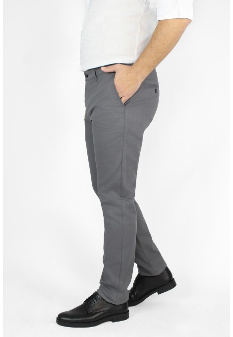 Man's grey pants chino slim fit