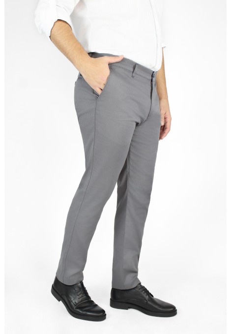 Man's grey pants chino slim fit