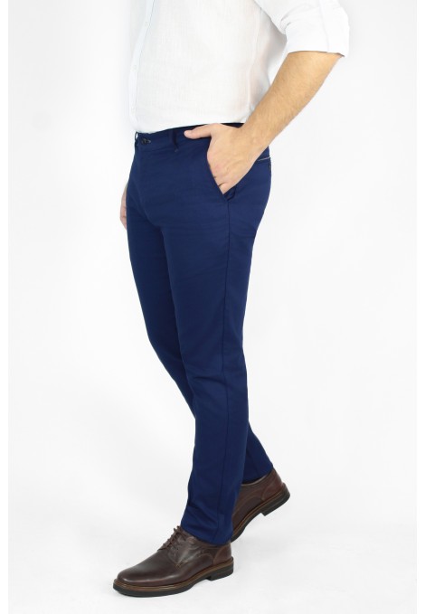 Man's blue pants chino slim fit