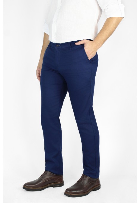 Man's blue pants chino slim fit