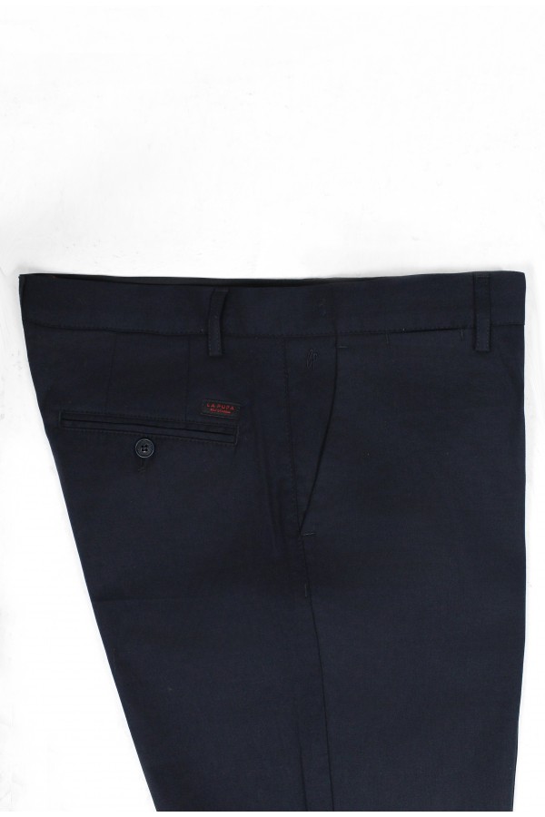 Man's dark blue pants slim fit         