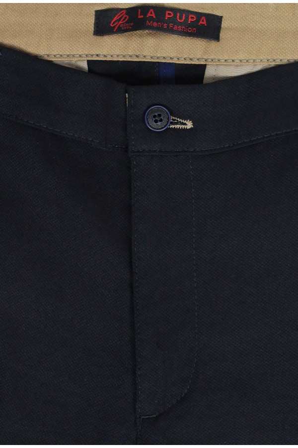 Man's dark blue pants slim fit         