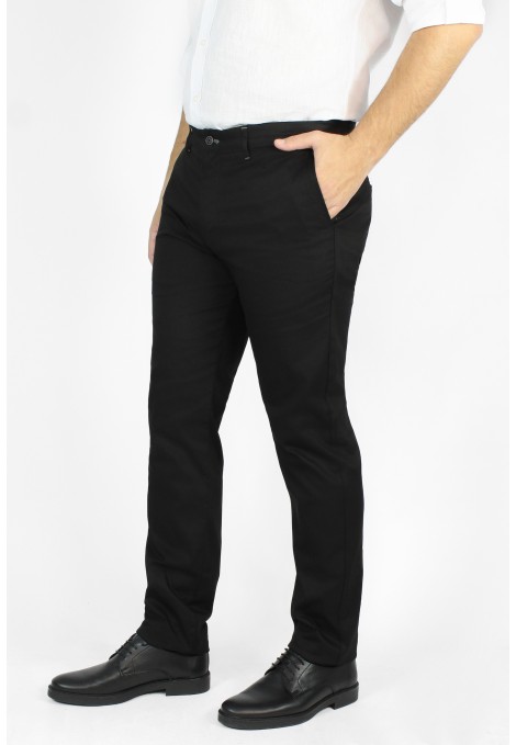 Man's black pants chino slim fit