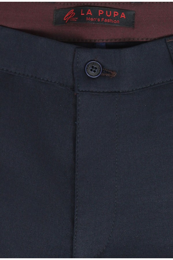 Man's dark blue pants chino slim fit         