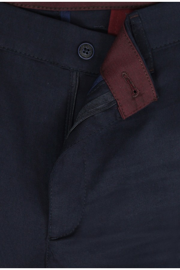 Man's dark blue pants chino slim fit         