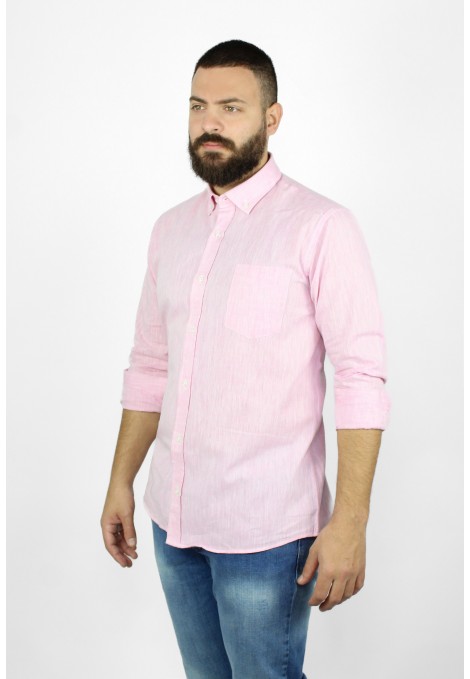 Man's pink shirt  linen    