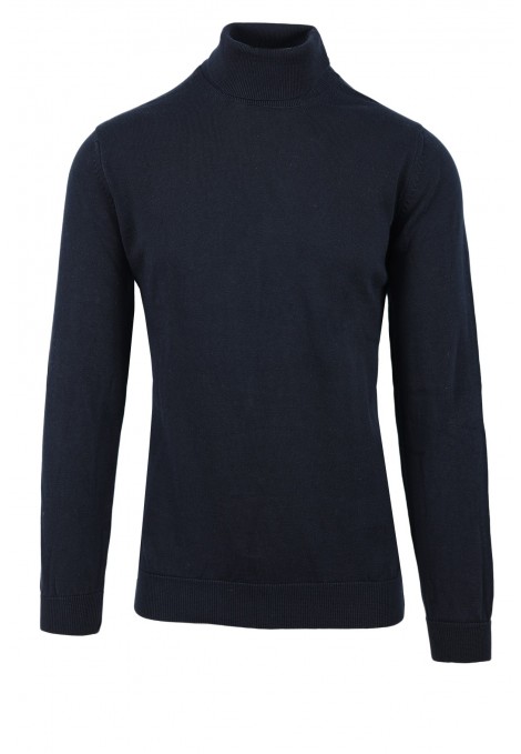 Man's dark blue  turtleneck 