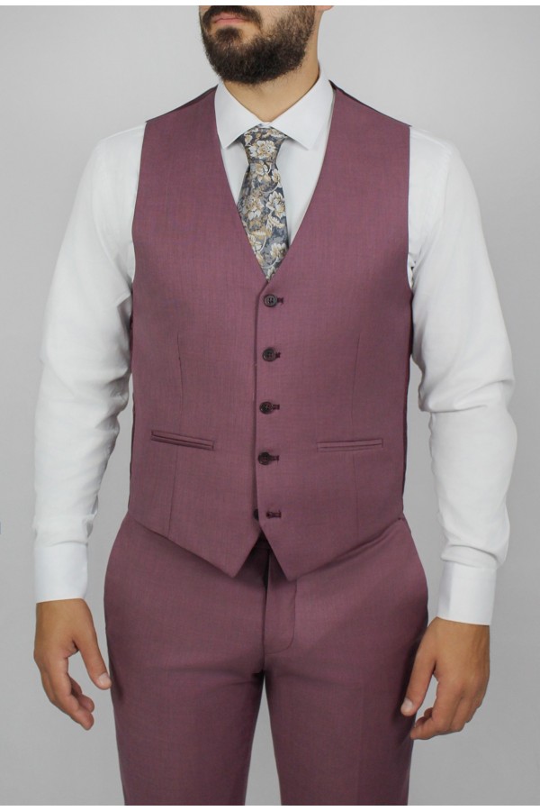 La pupa man's vest in rotten apple color mixed wool