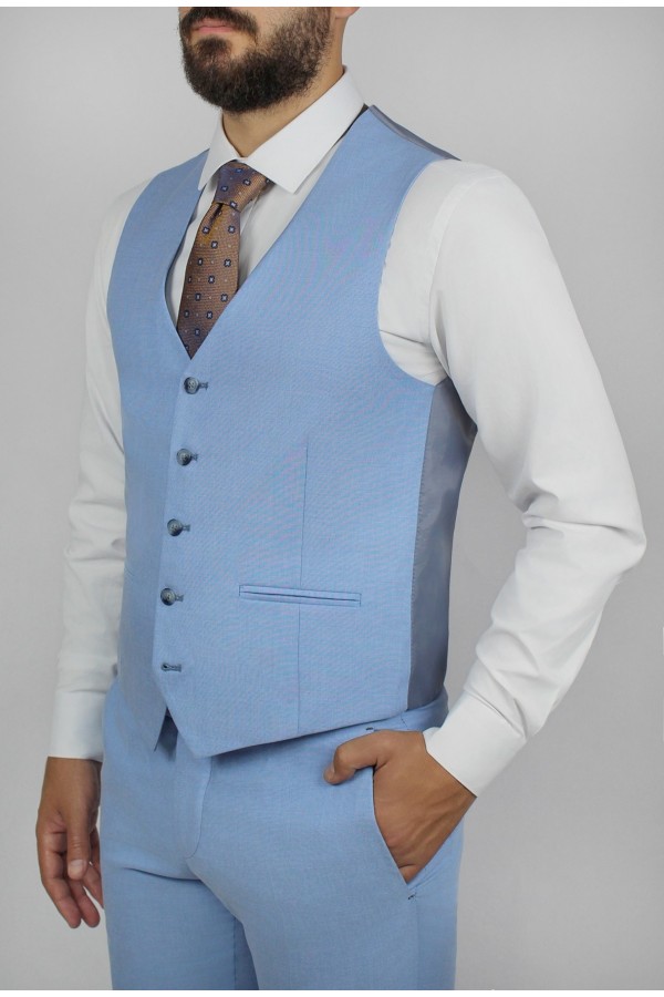 La pupa man's sky blue vest 