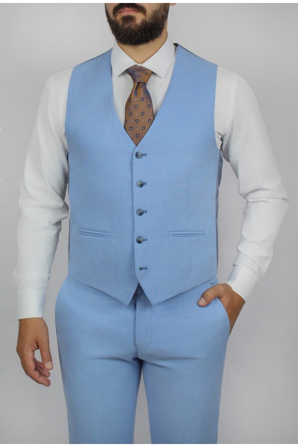 La pupa man's sky blue vest 