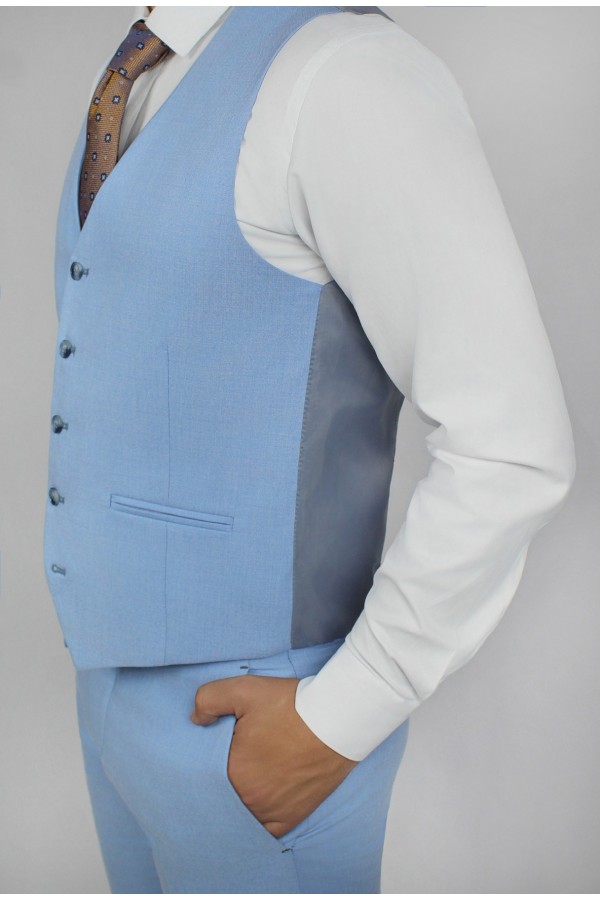 La pupa man's sky blue vest 