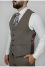 La pupa man's brown vest mixed wool