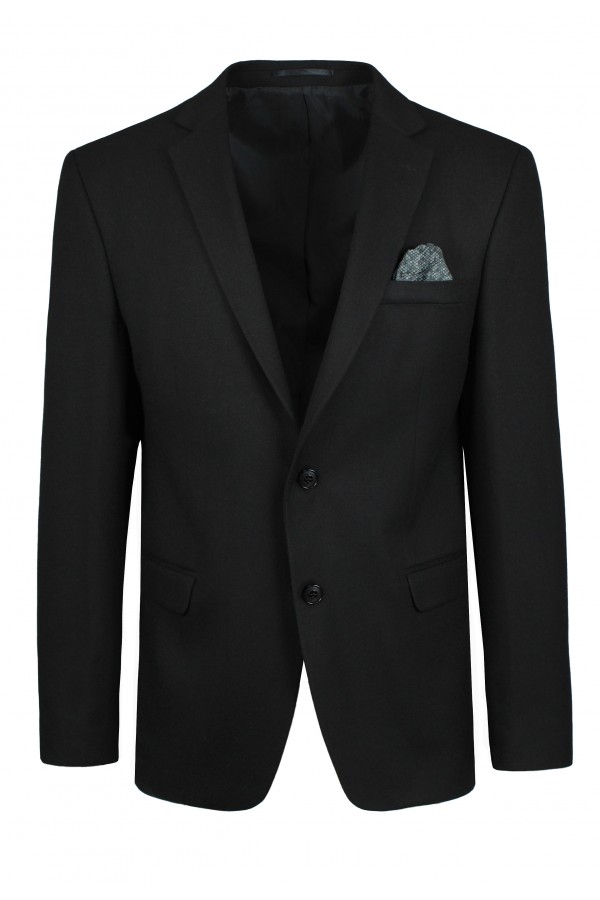 Man's black wool blazer 