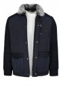 Man's winter dark blue jacket