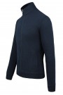 Man's dark blue sweatshirt cardigan