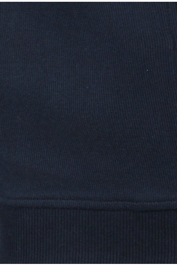 Man's dark blue sweatshirt cardigan