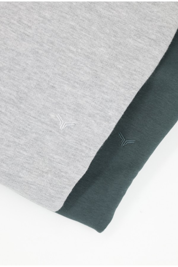 Man’s light grey long sleeve