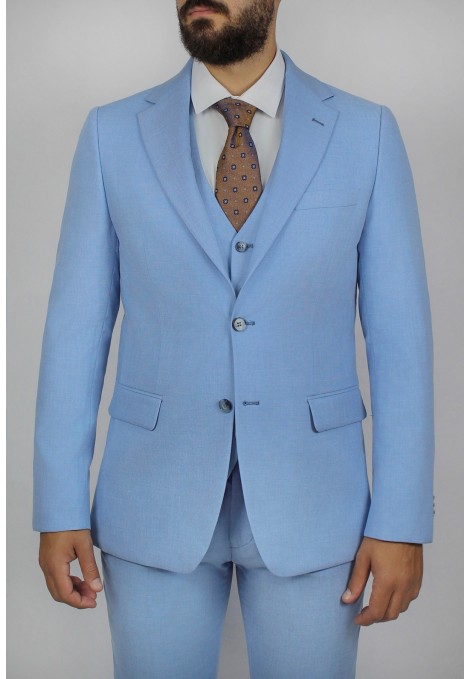 La pupa ανδρικό γαλάζιο κοστούμι mixed wool