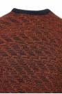 Man's dark red knitted t-shirt