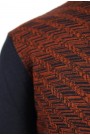 Man's dark red knitted t-shirt