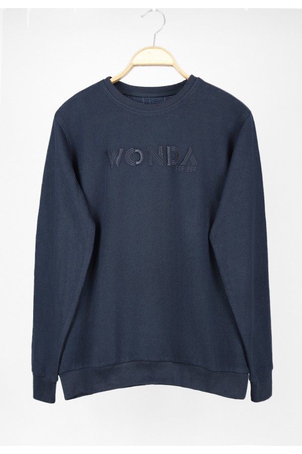 Man's dark blue sweatshirt