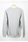 Man’s grey long sleeve sweater