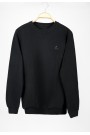 Man’s black long sleeve sweater