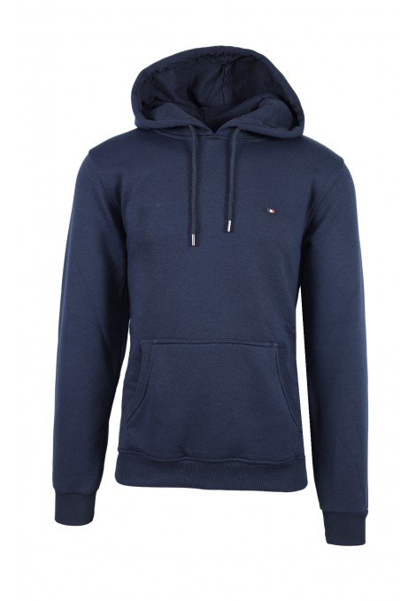 Man’s dark blue winter sweatshirt