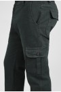 Man's anthracite grey pants cargo