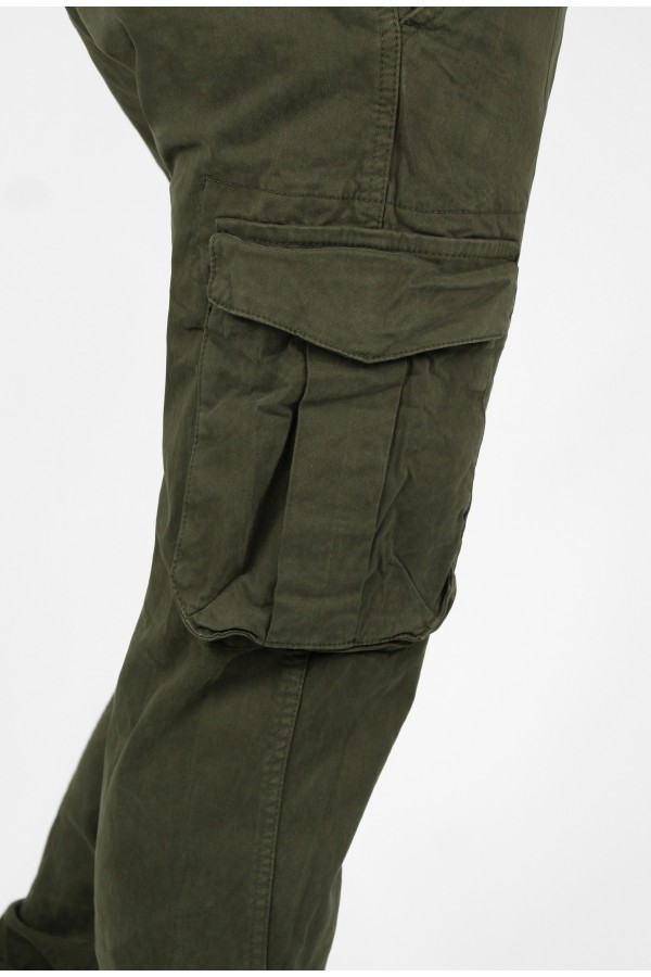 Man's khaki pants cargo