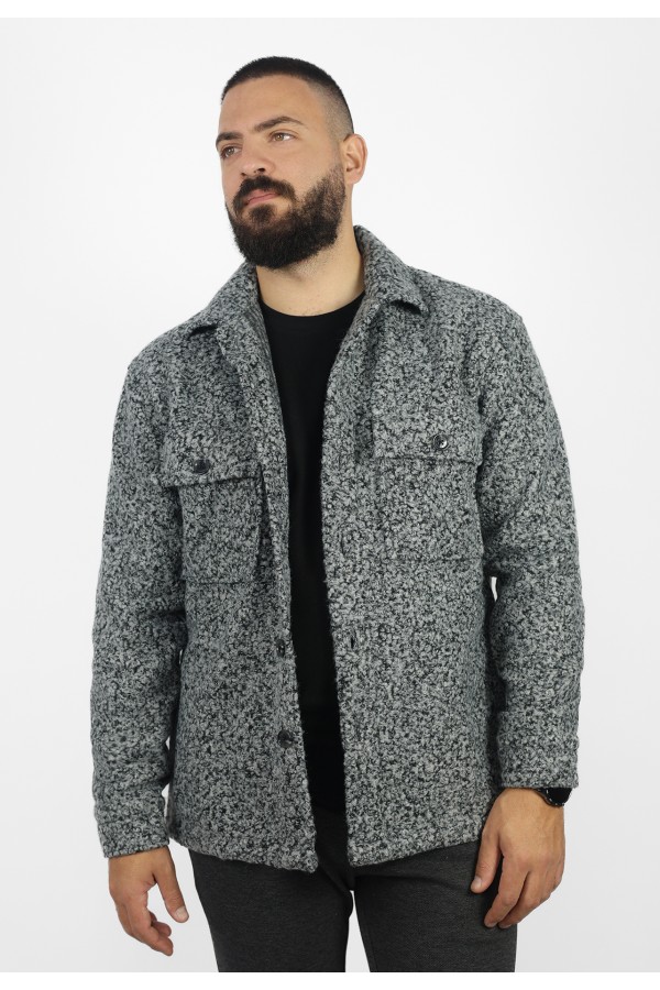 Man's grey shirt style jacket