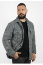 Ανδρικό γκρι πουκάμισο τύπου jacket