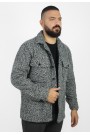 Ανδρικό γκρι πουκάμισο τύπου jacket