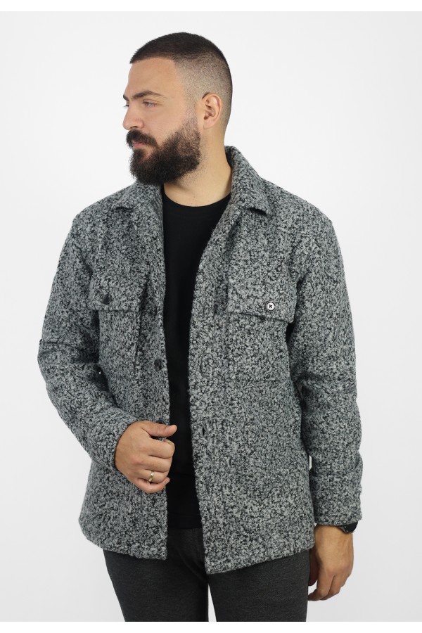 Man's grey shirt style jacket